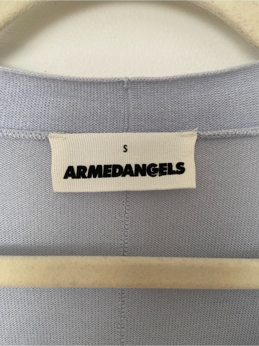 Armedangels Odinaa Cardigan Classic V Neck Button Up Relaxed Light Blue Small - Picture 8 of 11